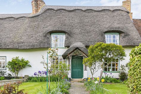 Thatch Cottage, Thatched Roof Cottage, Cottage Floor Plan, Large Open Plan Kitchens, Converted Barn, Modern Properties, Wooden Bridge, Thatched Cottage, Thatched Roof