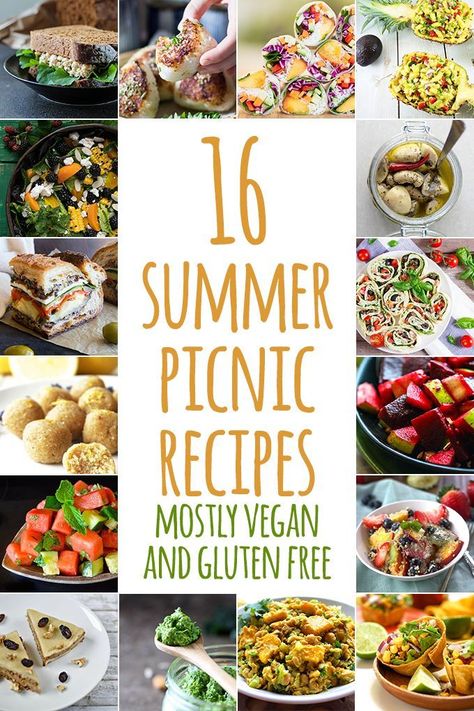 A sweet little collection of 16 summer picnic recipes to inspire you to get creative in the kitchen then get out of the house. Everything here is pretty healthy, pretty easy, and so importantly in summer – pretty portable. Mostly vegan and gluten free (or with options). #vegan #glutenfree #vegetarian #dairyfree #refinedsugarfree #portable #healthy Vegan Picnic Food, Summer Picnic Recipes, Gluten Free Picnic, Vegetarian Picnic, Vegan Picnic, Summer Picnic Food, Picnic Menu, Picnic Recipes, Vegan Summer Recipes