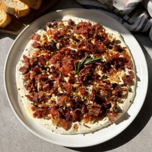 Whipped Feta with Maple Bacon & Toasted Walnuts Whipped Feta Bacon And Dates, Whipped Feta Bacon Dates, Whipped Feta Dip With Maple Bacon, Maple Bacon Appetizer, Whipped Feta With Maple Bacon, Bacon Charcuterie Board, Sammy Montgoms, Feta Cheese Dip, Bacon Dates