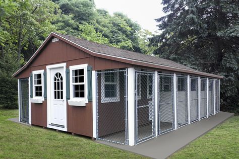 This is a gorgeous custom 20x28 Commercial Dog Kennel Dog Breeders Kennels, Dog Breeding Kennels, Dog Boarding Ideas, Portable Dog Kennels, Dog Kennel Outside, Custom Dog Kennel, Dog Boarding Facility, Dog Boarding Kennels, Indoor Dog Kennel