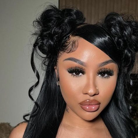 MagicMike💶 on Instagram: "This style was so cute and girly 😍😍😍😭  Frontal wig install using @hairsofab 🔥😍" Wig Install Styles, Wig Install Hairstyles, Frontal Wig Install, High Ponytail Hairstyles, Wig Install, High Ponytail, High Ponytails, Frontal Wig, Natural Hairstyles