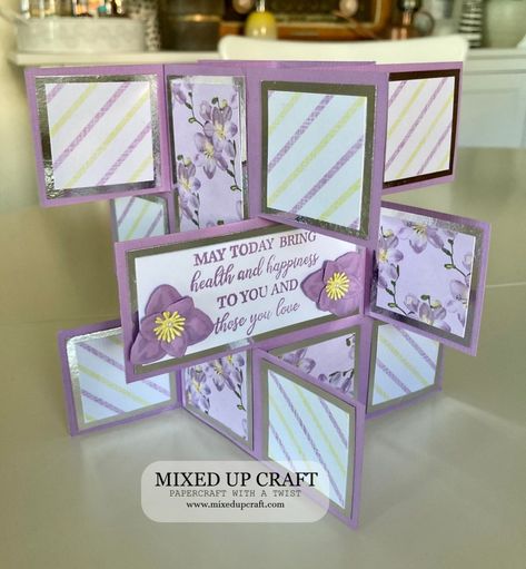 NEW! Tower Block Cards – MIXED UP CRAFT Mixed Up Crafts Tutorials, Explosion Card, Tower Card, Up Craft, Make Paper Flowers, Fancy Fold Card Tutorials, Hand Prints, Card Folds, Tower Block