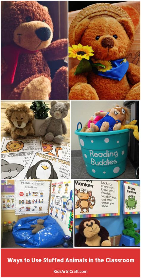 Ways to Use Stuffed Animals in the Classroom - Kids Art & Craft August Ideas, Decoding Strategies, Zoo Activities, Animal Day, Classroom Images, Animal Parade, List Of Animals, Bear Animal, Kindergarten Class