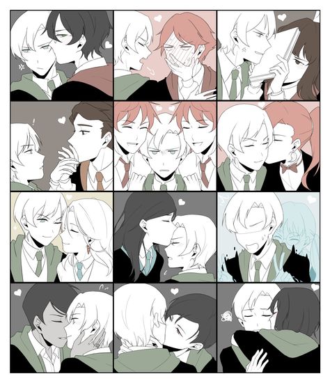 Draco x All character This is cute🖤 Harry X Draco, Harry Potter Couples, Drarry Fanart, Harry Draco, Hp Harry Potter, Gay Harry Potter, Buku Harry Potter, Images Harry Potter, Harry Potter Artwork