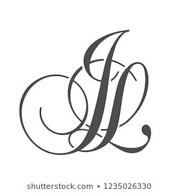 Similar Images, Stock Photos & Vectors of Letter A - Script - 23861926 | Shutterstock J And L Tattoo Letter, L J Tattoo, Letter J Tattoo, Letter J Design, J Tattoo, Script Heart, Calligraphy Doodles, L Logo, L Tattoo