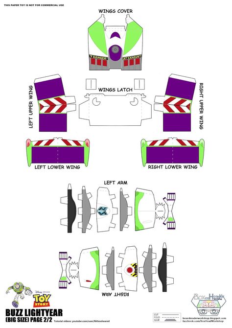 Boxes-Header Workshop: Buz...Buz..Buzz Lightyear to the Rescue~ Fantasias Toy Story, Disfraz Buzz Lightyear, Papercraft Box, Buzz Lightyear Halloween Costume, Buzz Lightyear Wings, Buzz Lightyear Birthday Party, Buzz Lightyear Party, Toy Story Crafts, Buzz Lightyear Birthday