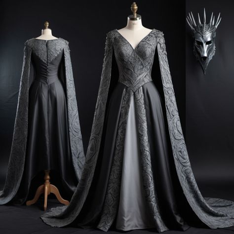 Queen Dress Royal Medieval, Queen Dress Royal, Witchy Dresses, Black Bridal Dresses, Elven Dress, Magic Dress, Fairytale Fashion, Aesthetic Dress, Old Fashion Dresses