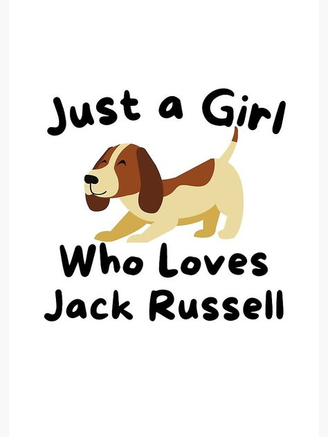 "Just a Girl Who Loves Jack Russell - Funny Terrier Dogs Owner" Spiral Notebook by DogSaying | Redbubble Russell Aesthetic, Jack Russell Funny, Dachshund Wallpaper, Jack Russell Puppies, Jack Russell Dogs, Jack Russells, Wallpaper Doodle, Jack Russel, Watercolor Christmas Cards