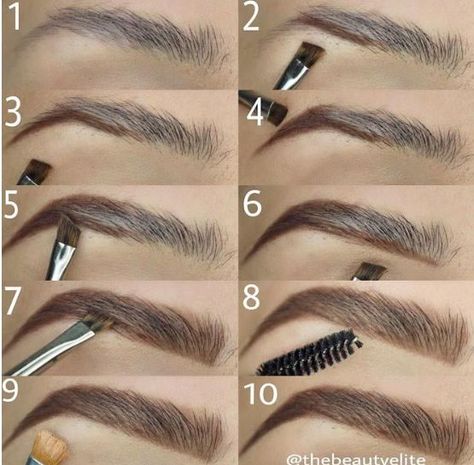 How to do brows Machiaj Smokey Eyes, Make Up Mata, How To Do Eyebrows, Membentuk Alis, Contouring Makeup, Bentuk Alis, Mekap Mata, Makeup Tip, Makeup 101