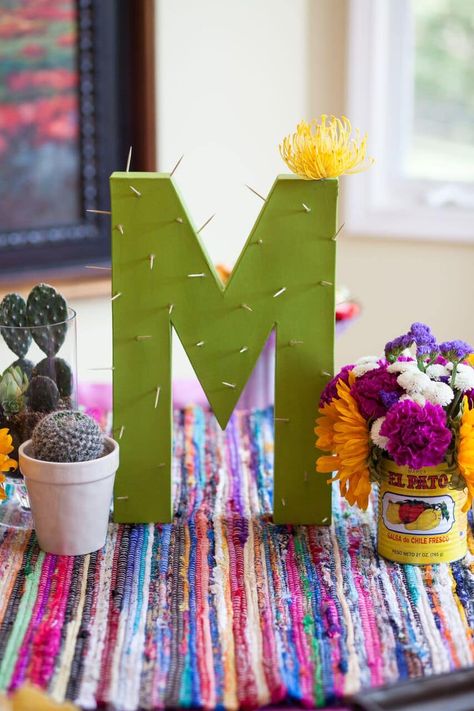 Cactus Letters, Bridal Fiesta, Coco Birthday, Taco Twosday, Diy Cactus, Mexican Birthday Parties, Fiesta Bridal Shower, Mexican Fiesta Party, Fiesta Birthday Party