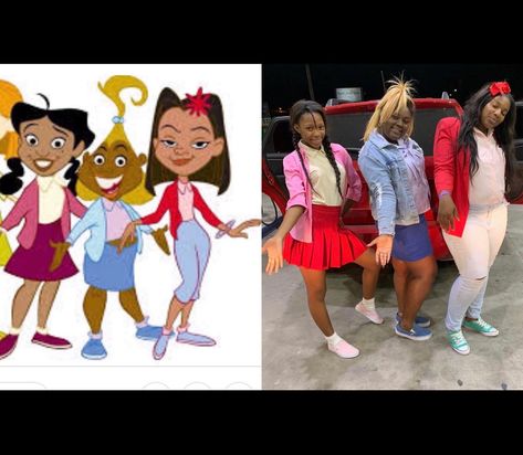 Cartoon Characters Spirit Week, Disney Vs Nickelodeon Spirit Week, Brandy Costume, Celebrity/character Day Spirit Week, Cartoon Day Spirit Week, Tlc Outfits 90s Costume, 90s Cartoon Couples Costumes, Character Day Spirit Week Last Minute, Tlc Outfits 90s