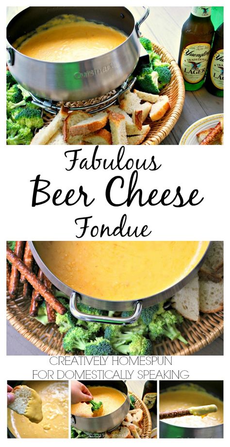 Beer Cheese Fondue Recipe, Fondue Dippers, Cheese Fondue Recipe, Beer Cheese Fondue, Fondue Dinner, Fondue Night, Fondue Recipes Cheese, Fondue Recipe, Fondue Party