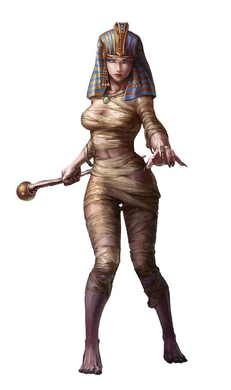 Arte Pin Up, Mummy Costume, Egyptian Mummies, Egyptian Goddess, Egyptian Gods, Egyptian Art, Fantasy Creatures, Comic Art, Egypt