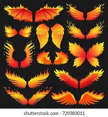 Flame wings Images, Stock Photos & Vectors | Shutterstock Phoenix Wings Tattoo, Fairy Wings Drawing, Fire Wings, Phoenix Wings, Wings Sketch, Fire Fairy, Fire Drawing, Angel Fire, Wings Drawing