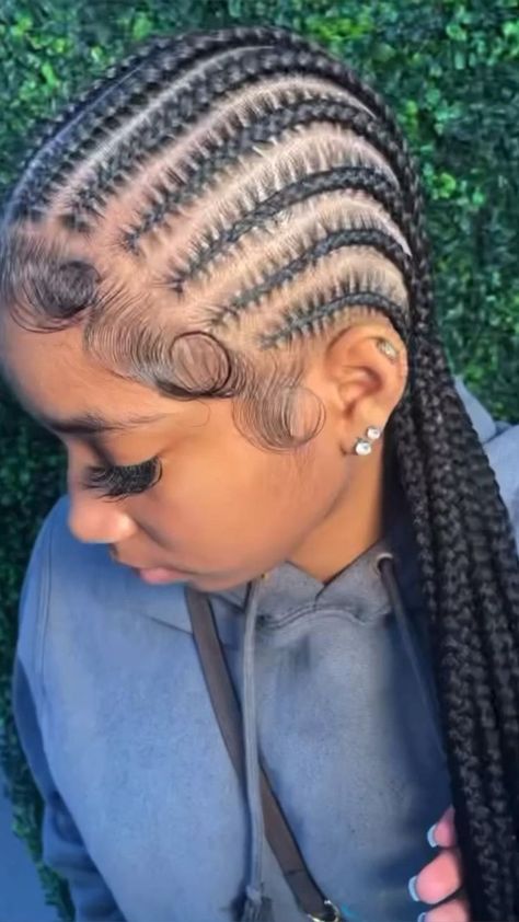 8 Cornrows Braids Straight Back, 8 Feed In Braids Hairstyles, Creative Cornrows, Straight Back Hairstyles, Small Feed In Braids, Creative Braids, Straight Back Braids, Crown Braids, Fishtail Hairstyles