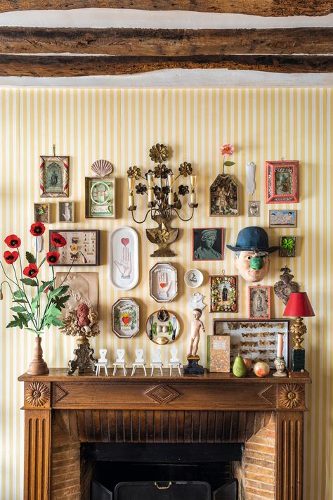 Flea Market Interior, Eccentric Kitchen, Vintage Atelier, Hallway Interior, Mantle Styling, Wonder Wall, Prop House, French Interiors, Painting Photography