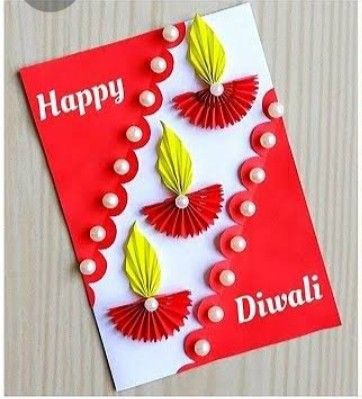 Deepavali Card Design, Diwali Card For Teachers, Diwali Griting Card, Diwali Craft Ideas For School Students, Diwali Greeting Cards Design Handmade, Happy Diwali Cards Design, Diwali Greeting Cards For Kids, Diwali Greeting Cards Handmade For Kids, Happy Diwali Greetings Card Designs