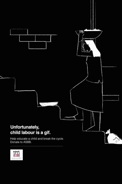 Child Labour is a Gif in this Powerful Campaign from BBH India | LBBOnline Child Labour, Labor Union, National Days, Meaningful Art, Black Book, Creative Instagram Stories, Employment Opportunities, Editorial Illustration, Labour