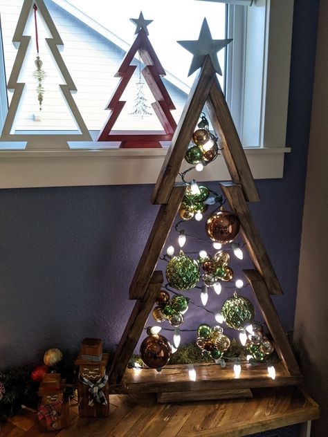 Premium Extra Extra Large Wooden Porch or Tabletop Christmas Tree With Indoor/outdoor LED Lights Sustainable Christmas Décor 40 Inches - Etsy Pallet Christmas Tree Decorations, Christmas Tree Wood Ideas, Homemade Wooden Christmas Trees, Small Wood Christmas Trees Diy, Christmas Tree Out Of Wood, How To Make A Wooden Christmas Tree, Wood Christmas Gift Ideas, Wooden Trees Christmas Decoration, Wooden Christmas Tree Decor