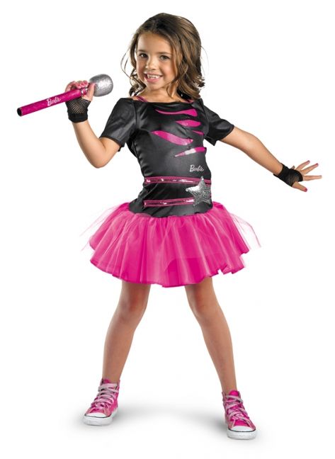 Barbie Rocker Costume 80's Barbie Rockstar Child CostumeRetro Slash look perfect for Barbie and the Rockers Costume includes: Dress, mesh glovettes and Barbie Rockstar, Rockstar Dress, Rockstar Costume, Rocker Costume, Girls Rockstar, Rock Star Costume, Barbie Costume, Dress Up Day, Costume Store