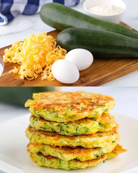 Fritters Zucchini, Lentil Bread, Zucchini Cheddar, Cauliflower Patties, Zucchini Fritters Recipe, Baked Items, Zucchini Cheese, Vegetable Pancakes, Fresh Zucchini