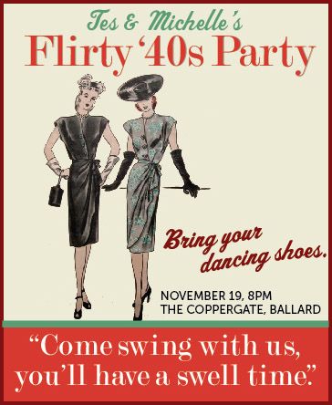 What better party idea for two friends turning 40 than a 1940's themed get together?  We picked red, brown, orange, and jade green as our ... Uso Party, Funny Motto, 1940s Party, Tea Dance, Mushroom Candle, White Cake Stand, 40th Bday Ideas, Tissue Flowers, Book Theme