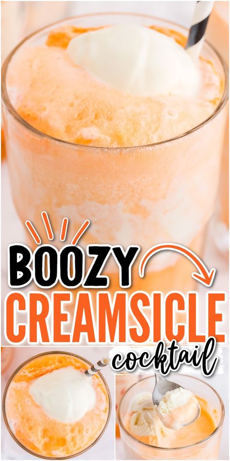 Vodka Whipped Cream, Creamsicle Float, Creamsicle Drink, Boozy Popsicles, Float Recipes, Orange Liquor, Alcohol Beverages, Taco Cups, Ice Cream Drinks