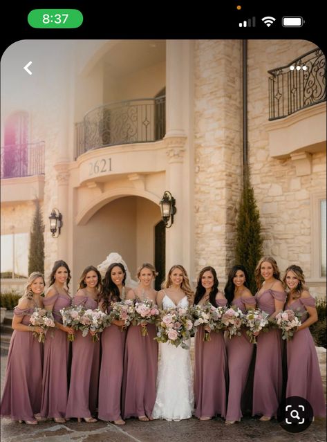 Bridesmaid Dresses Mauve, Mulberry Wedding, Bridesmaid Dresses Blush, Mauve Bridesmaid Dresses, Bridesmaid Dress Color Schemes, Grey Weddings, Bridal Things, Colors For 2024, Blush Wedding Colors