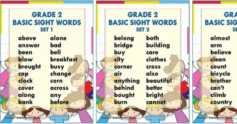 Basic Sight Words, Bridge Building, Grade 2, Reading Skills, Sight Words, Public School, School Teacher, 2nd Grade, Preschool Activities