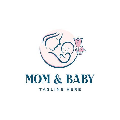 Mom Logo Design, Motherhood Logo, Kk Logo, Baby Logo Branding, Mama Logo, Doula Logo, Mom Logo, Joy Logo, Tattoo Mom