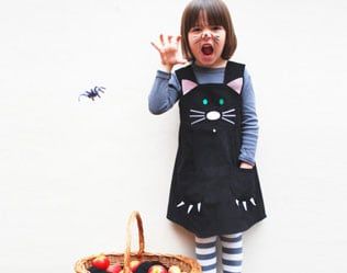 HOW TO MAKE MELTED CRAYON ART - Hello Wonderful Black Cat Dress, Cat Girl Costume, Girls Pinafore Dress, Cat Dressed Up, Girls Pinafore, Girls Costumes, Cat Dress, Up Costumes, Fashion Friday