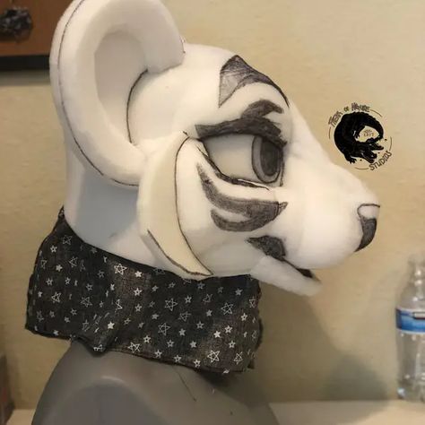 Head Base Tutorial, Cat Fursuit Head, Fursuit Head Base, Fursuit Inspiration, Cat Fursuit, Fursuit Making, Fursuit Paws, Fursuit Tutorial, Dumbo Rat