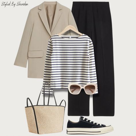 Breton Stripe Top curated on LTK Black And White Striped Top Outfit, Breton Stripes Outfit, Stripe Top Outfit, Striped Top Outfit, Classic Feminine Style, Gwen Stefani Style, Black And White Striped Top, Outfit Minimalist, Stripped Tops