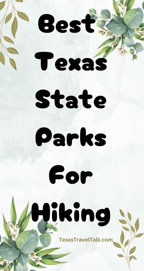 Best Texas State Parks For Hiking | Texas Travel Talk Texas Hiking Trails, Caprock Canyon State Park, Hiking In Texas, Dinosaur Valley State Park, Texas Restaurant, Texas State Parks, Texas Panhandle, Texas Parks, Hiking Spots