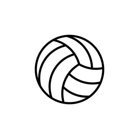 Volleyball Line Icon, Vector, Illustration, Logo Template. Suitable For Many Purposes. Volleyball Line Art, Volleyball Ball Logo, Volleyball Doodles, Volleyball Logos, Volleyball Icon, Wilson Aesthetic, Volleyball Vector, Logo Volleyball, Volleyball Illustration