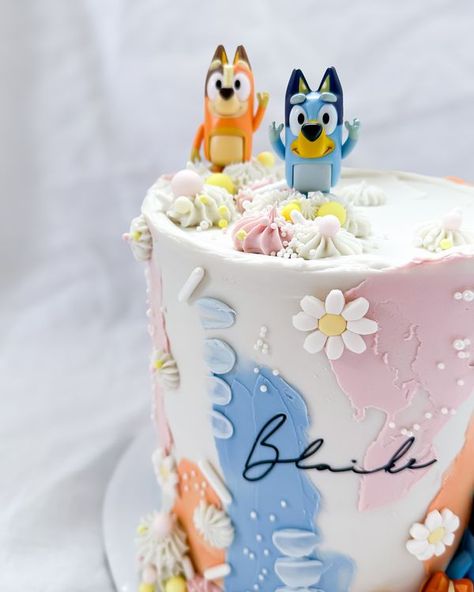 Bluey Cookie, Cookie Cake Ideas, Bluey Cake Ideas, Drip Cake, Fairy Birthday, Birthday Board, Drip Cakes, Follow My Instagram, Cookie Cake