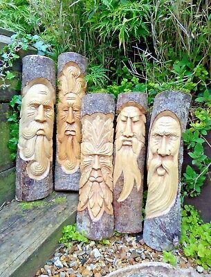 Chainsaw Wood Carving, Wood Sculpture Art, Wood Carving Faces, Hand Carved Walking Sticks, Dremel Carving, Wood Carving For Beginners, Face Carving, Wood Spirit, Dremel Wood Carving