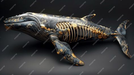 Premium Photo | Whale skeleton made of gold and wood Dolphin Skeleton, Shark Skeleton, Whale Skeleton, Gold Wood, Premium Photo, Dolphins, Skeleton, Stock Photos, Wood