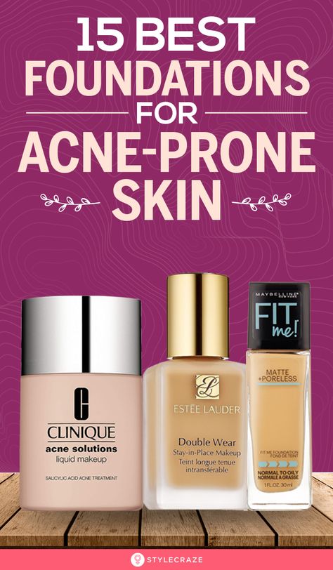 Best Foundation For Acne, Skin Care Procedures, Lotion For Oily Skin, Foundation For Oily Skin, Acne Makeup, Best Foundations, Tips For Oily Skin, Oily Skin Acne, Cream For Oily Skin