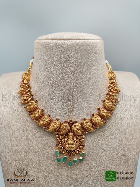 Gold Necklace Temple Jewellery, Simple Temple Jewellery Necklace, 30 Grams Gold Necklace Designs, 30grams Gold Necklace Designs, 30 Grams Gold Haram Designs, Short Necklace Designs Gold, Indian Gold Necklace Designs, Fashion Jewelry Necklaces Gold, Gold Jewels Design