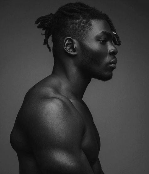 Black Side Profile Drawing, Black Man Side Profile, Men Side Profile Drawing Reference, Guy Side Profile, Black Side Profile, Arcane Style, Profile Reference, Man Profile, Chiseled Jaw