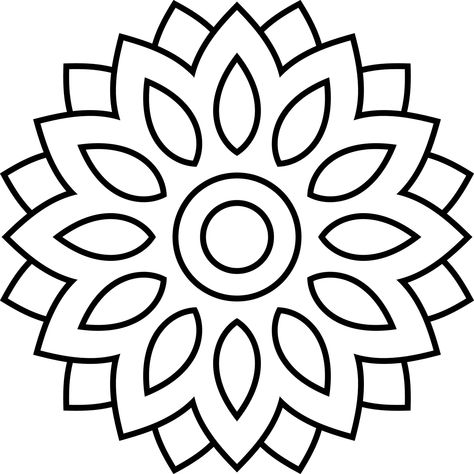 Download the Simple mandala, floral black and white mandala for coloring book pages. mandalas for relaxation, meditation 4907219 royalty-free Vector from Vecteezy for your project and explore over a million other vectors, icons and clipart graphics! Mandala Clipart Black And White, Simple Easy Mandala Art, Mandala For Coloring, Mandala Simple, Black And White Mandala, Mandala Printable, Nature Mandala, Mandala Book, Floral Black And White