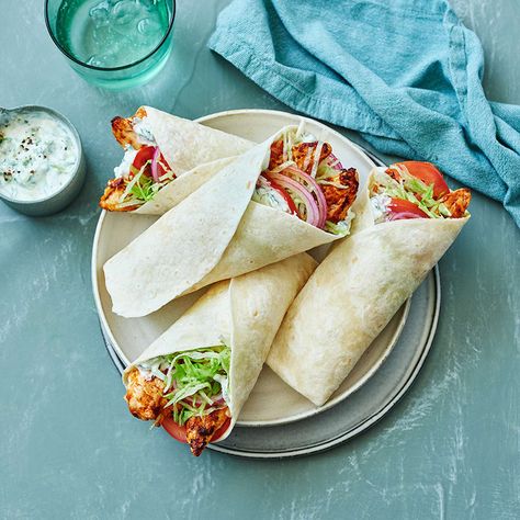 Butter Chicken Wrap, Recipe For Butter Chicken, Wrap Healthy, Chicken Wraps Healthy, Butter Chicken Sauce, Activewear Photoshoot, Cucumber Raita, Ww Recipe, Chicken Wrap Recipes