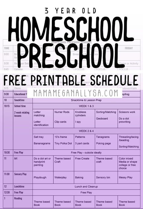 A homeschool preschool daily schedule for your 3 year old to learn in a hands-on Montessori inspired play-based routine! Download my FREE editable preschool daily routine here! #preschool #homeschool #preschoolschedule Early Preschool Homeschool, Four Year Old Learning Goals, Kindergarten Homeschool Schedule Daily Routines, Prek3 Homeschool Schedule, Preschool Daily Routine, Home School Schedule Daily Routines Pre K, Daily Schedule For Toddlers, Morning Calendar Routine Preschool, Preschool Homeschool Routine