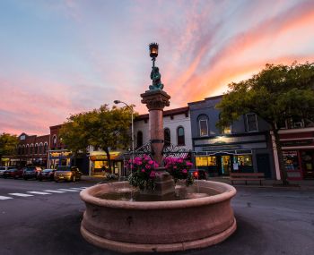 Village/College Compact | SUNY Geneseo Suny Geneseo, Geneseo Ny, College Memories, Great Falls, Oh Yeah, Sunset Pictures, Street Photo, New York State, Main Street