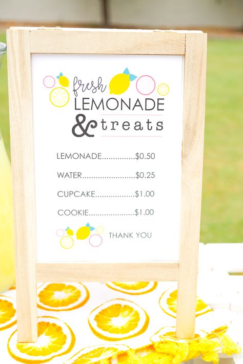 Lemon Ade Stand, Lemonade Stand Shirt Ideas, Kids Lemonade Stand Diy, Lemonade Stand Names Ideas, Fancy Lemonade Stand, Lemonade Stand Farmers Market, Lemonade Stand Price List, Diy Lemonade Stand Cardboard, Lemonade Stand Menu Ideas