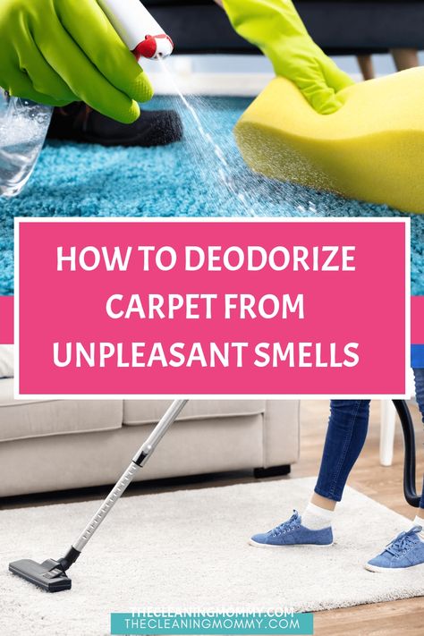 Learn easy ways to deodorize carpet between deep cleanings. These simple methods will help you tackle carpet odors and keep your floors smelling fresh. Perfect for maintaining a clean and inviting home!  Smelly Carpet, Carpet Odor Remover, Pet Odor Remover, Carpet Smell, Carpet Deodorizer, Carpet Freshener Carpet Smell Remover, How To Get Smell Out Of Carpet, Smelly Carpet How To Get Rid Of, Deodorize Carpet, Homemade Carpet Deodorizer, Deep Clean Carpet, Smelly Carpet, Carpet Odor Remover, Lazy Cleaning