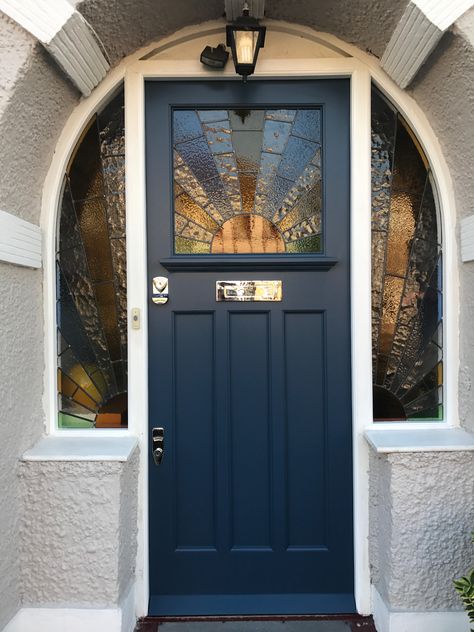 Beautiful period front doors recently fitted in London 1930s Front Door, Victorian Front Door, Front Doors Uk, Victorian Front Doors, Front Door Steps, Traditional Front Doors, Front Door Styles, Blue Front Door, Beautiful Front Doors