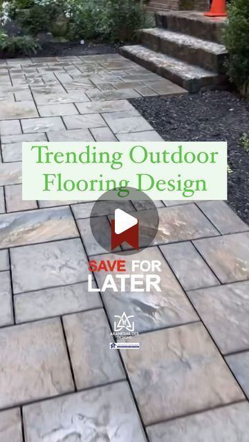 Ar. Akanksha Deb (AD) on Instagram: "“Step into style with these trending outdoor flooring designs that blend aesthetics with durability, creating the perfect backdrop for your outdoor oasis.”  [outdoor, flooring, designs, trends, style, durability, aesthetics, oasis,patio, deck, terrace, tiles, pavers, wood, stone, concrete, modern, rustic, chic, contemporary, sustainable, natural, versatile, outdoor living]" Paver Tiles Outdoor, Terrace Tiles Design, Terrace Tiles Outdoor, Deck Terrace, Terrace Tiles, Flooring Designs, Rustic Patio, Stone Concrete, Outdoor Steps