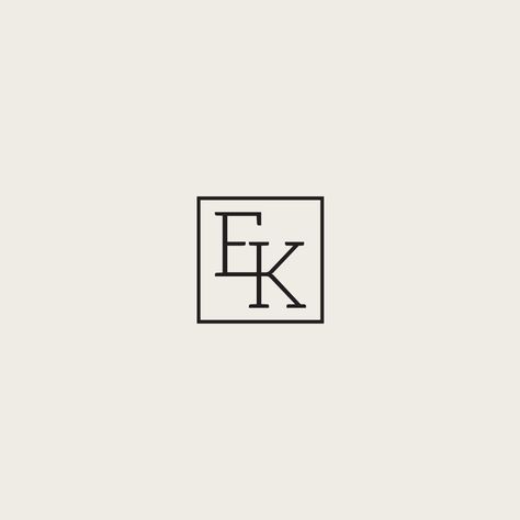 Simple EK monogram action.  #monogram #logo #tinaperkodesign Ek Monogram, Brand Fonts, Personal Logo, Monogram Design, Animal Logo, Monogram Logo, O Design, Interior Designer, Logo Branding